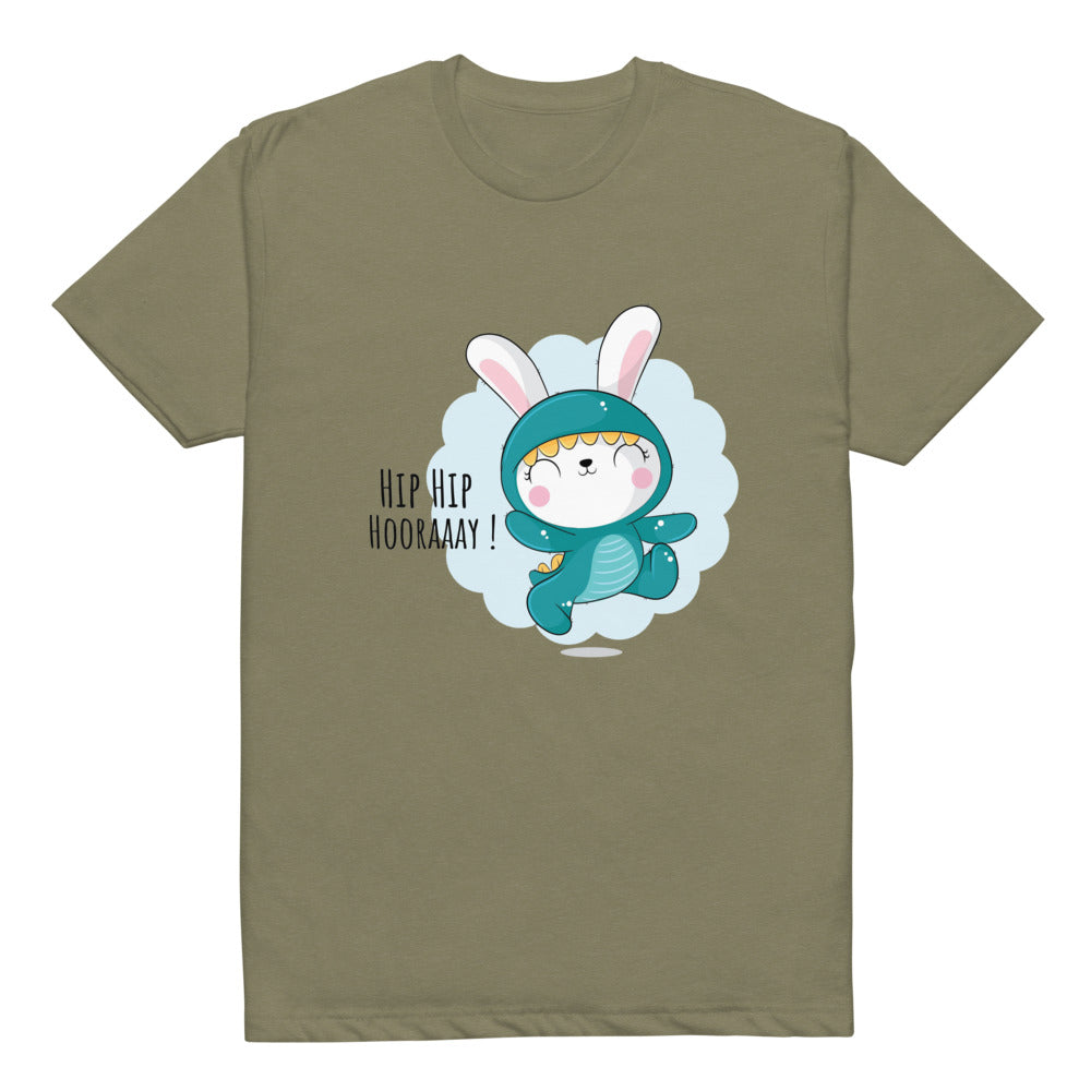Green rabbit - HIP HIP HOORAAAY | Unisex CVC T-shirt | Next Level 6210