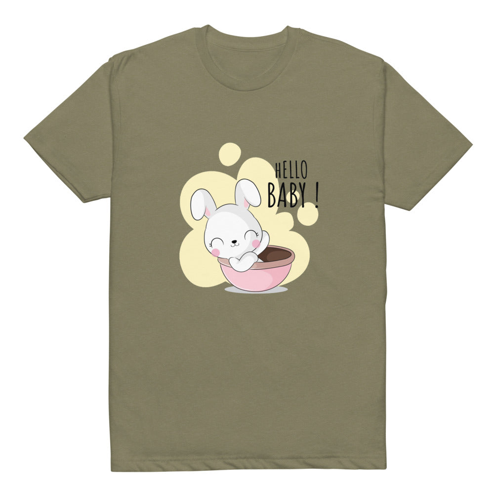 White rabbit - Hello baby | Unisex CVC T-shirt | Next Level 6210