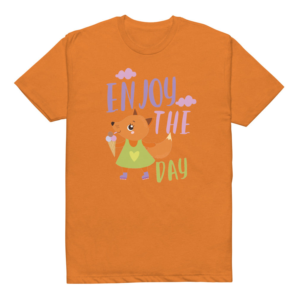 Orange fox - Ẹnoy the day | Unisex CVC T-shirt | Next Level 6210