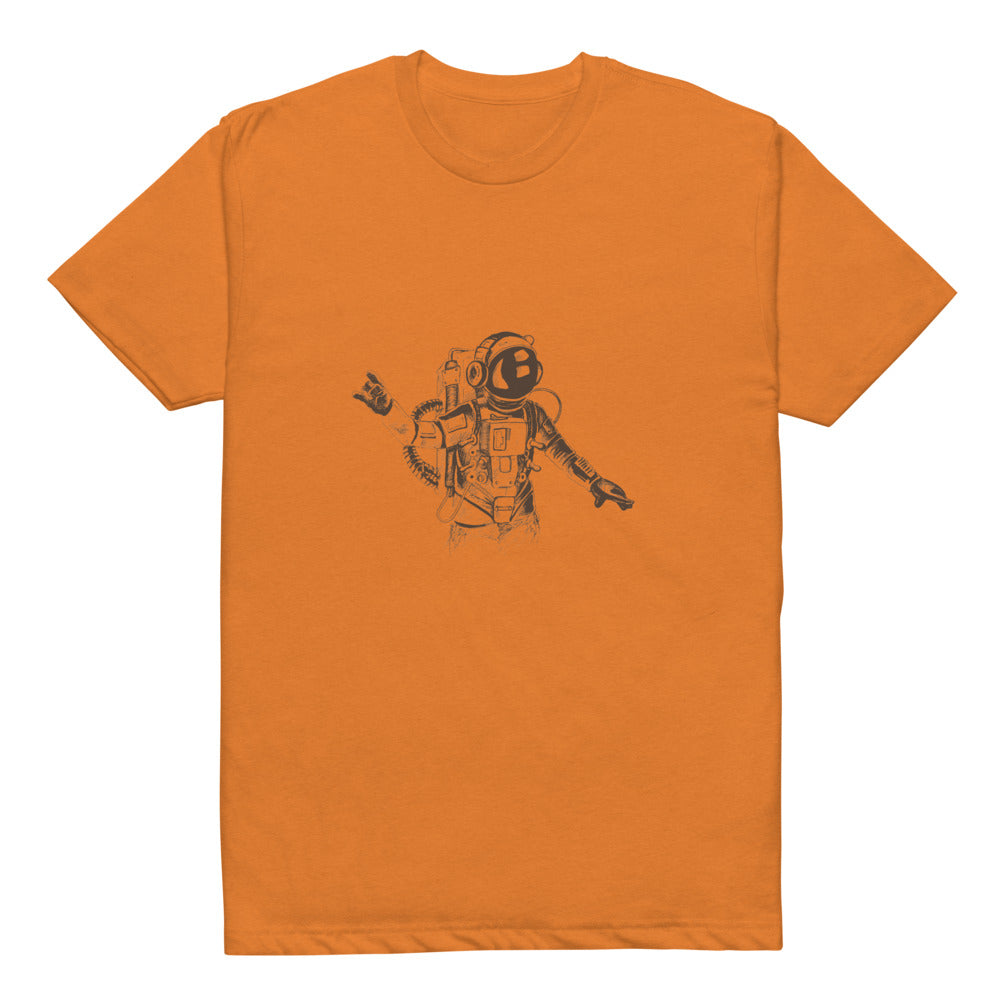 Black & white space travel man | Unisex CVC T-shirt | Next Level 6210