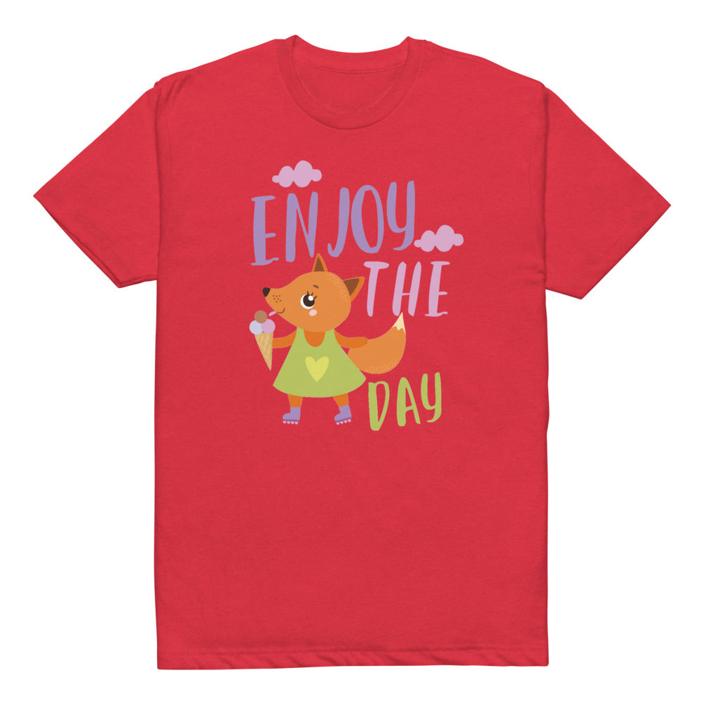 Orange fox - Ẹnoy the day | Unisex CVC T-shirt | Next Level 6210
