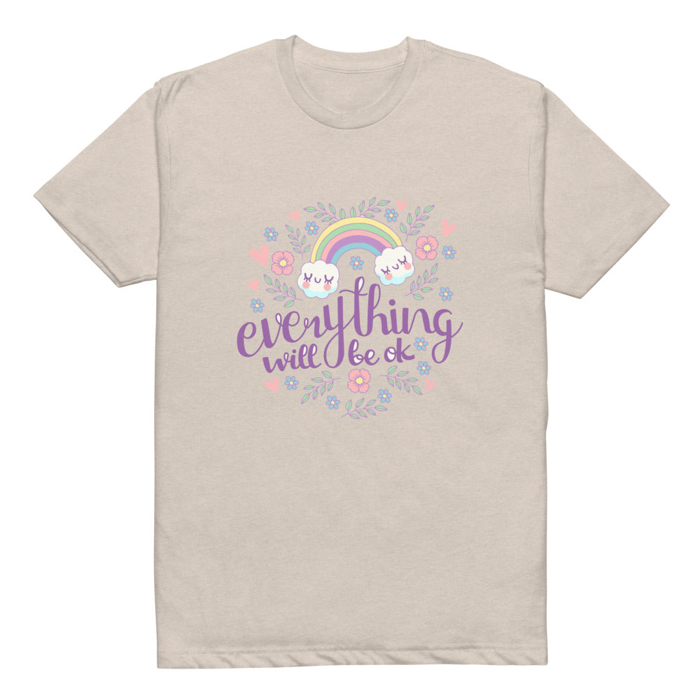 Rainbow - Everything will be ok | Unisex CVC T-shirt | Next Level 6210