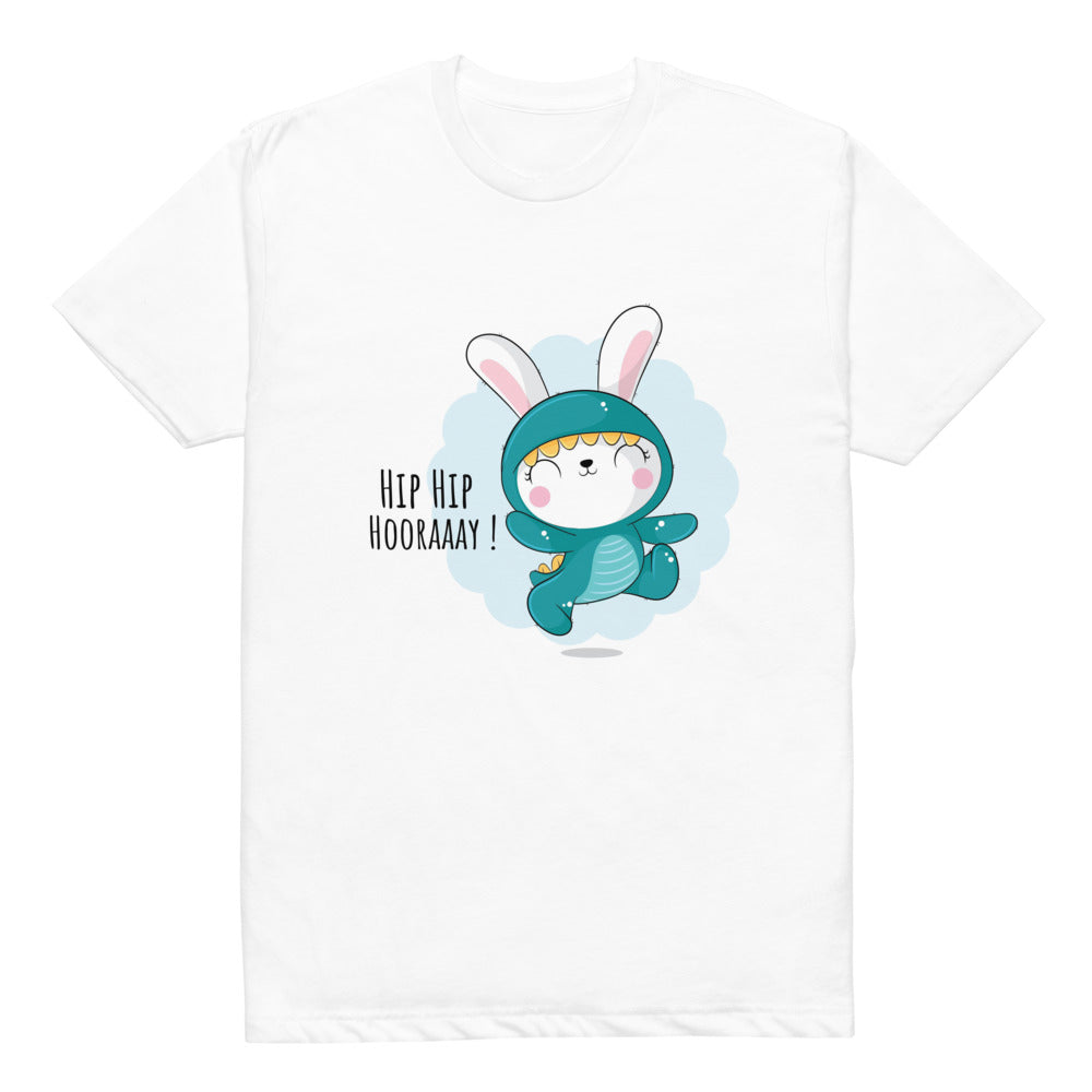 Green rabbit - HIP HIP HOORAAAY | Unisex CVC T-shirt | Next Level 6210