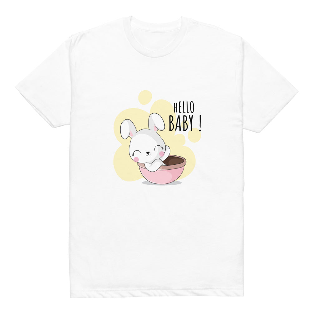White rabbit - Hello baby | Unisex CVC T-shirt | Next Level 6210