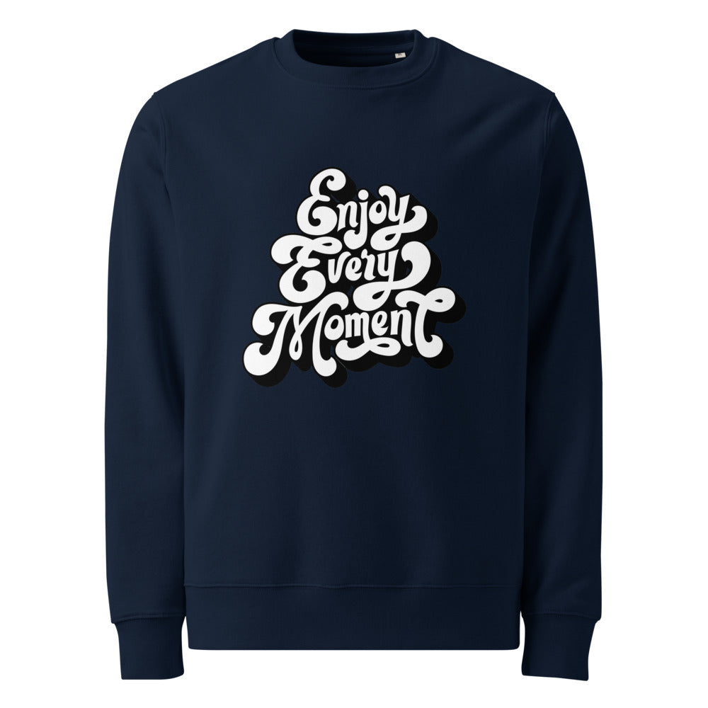 Enjoy every moments white | Unisex Eco Changer 2.0 Sweatshirt | Stanley/Stella STSU178