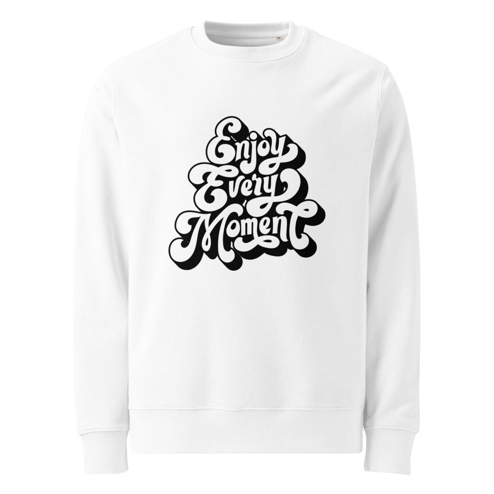 Enjoy every moments white | Unisex Eco Changer 2.0 Sweatshirt | Stanley/Stella STSU178