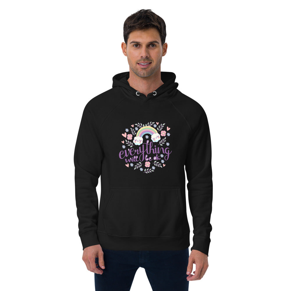 Rainbow - Everything will be ok | Unisex Eco Raglan Hoodie | SOL'S 03568