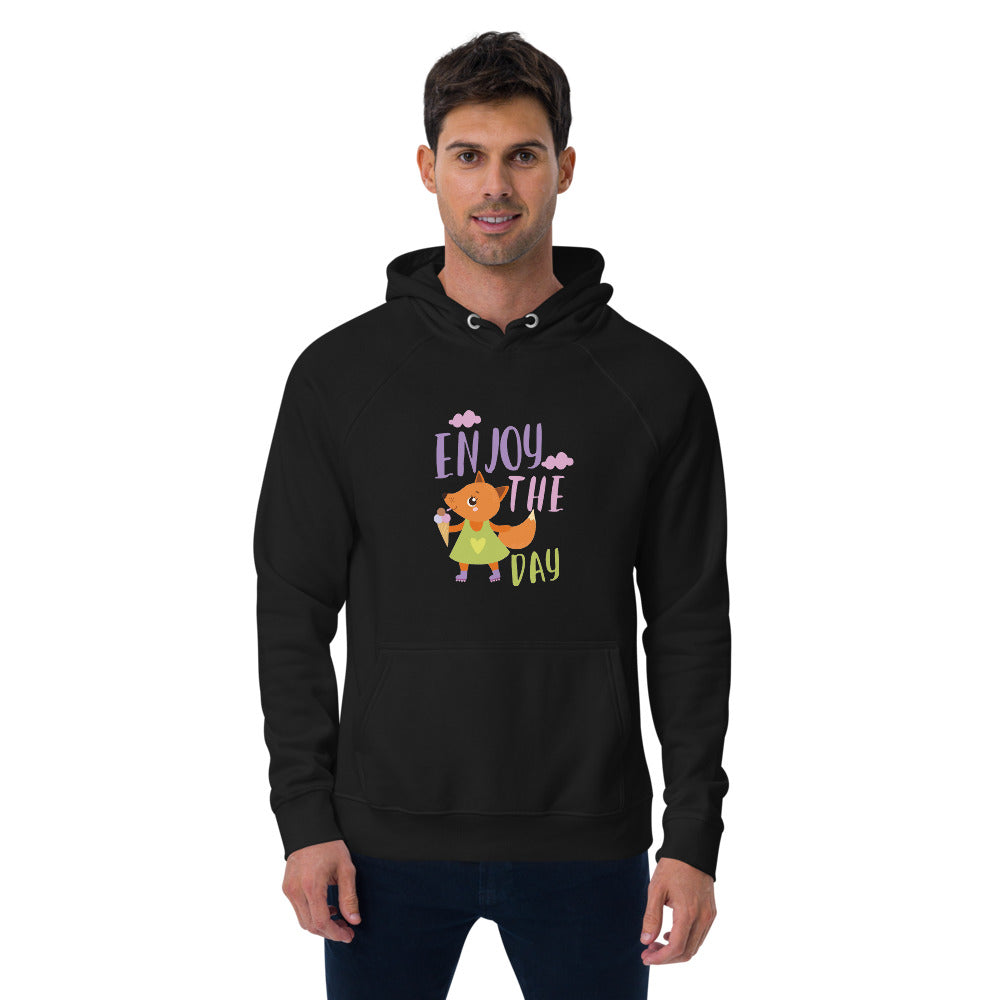 Orange fox - Ẹnoy the day | Unisex Eco Raglan Hoodie | SOL'S 03568