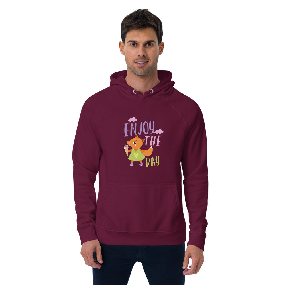 Orange fox - Ẹnoy the day | Unisex Eco Raglan Hoodie | SOL'S 03568
