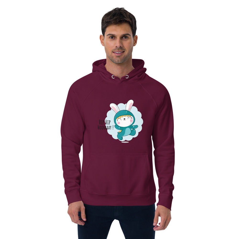 Green rabbit - HIP HIP HOORAAAY | Unisex Eco Raglan Hoodie | SOL'S 03568