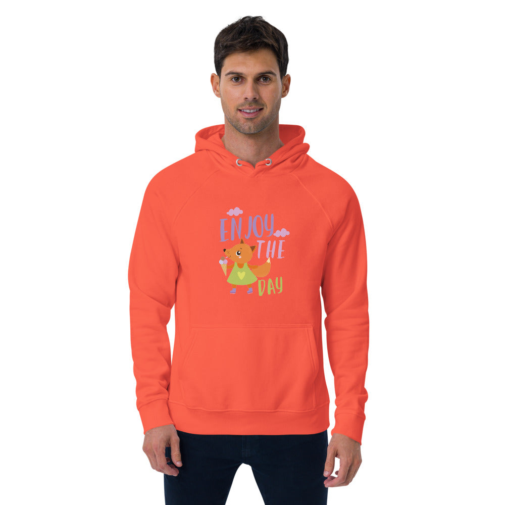Orange fox - Ẹnoy the day | Unisex Eco Raglan Hoodie | SOL'S 03568