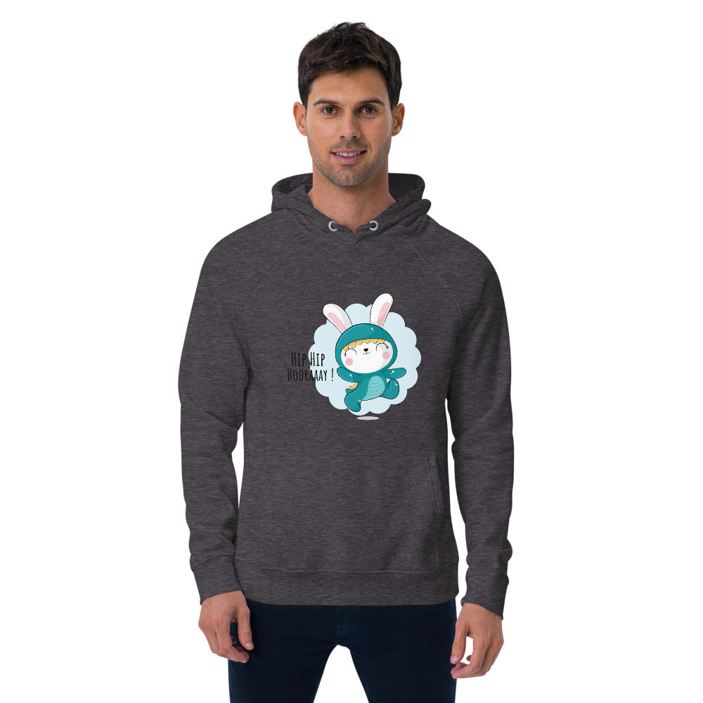 Green rabbit - HIP HIP HOORAAAY | Unisex Eco Raglan Hoodie | SOL'S 03568