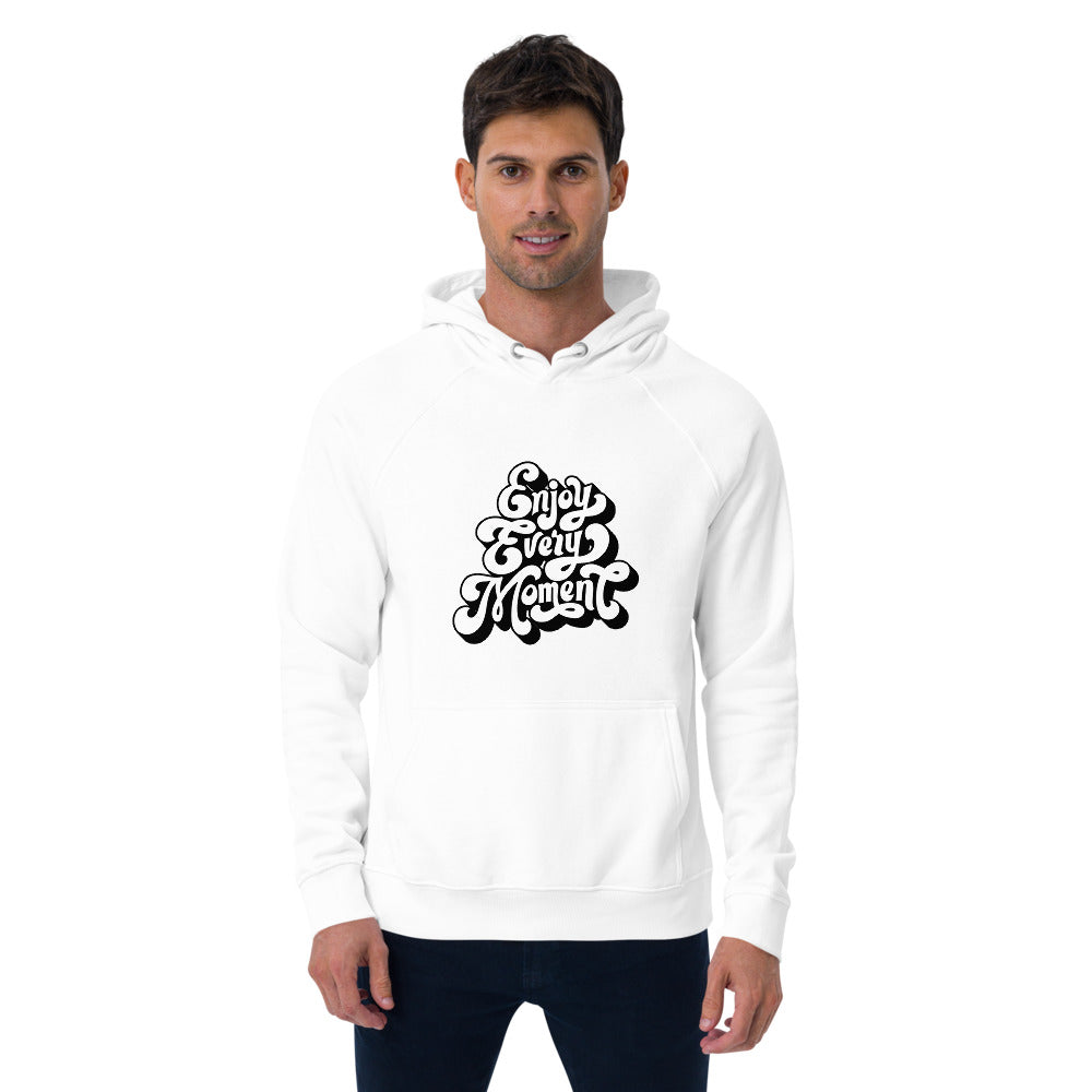 Enjoy every moments white | Unisex Eco Raglan Hoodie | SOL'S 03568