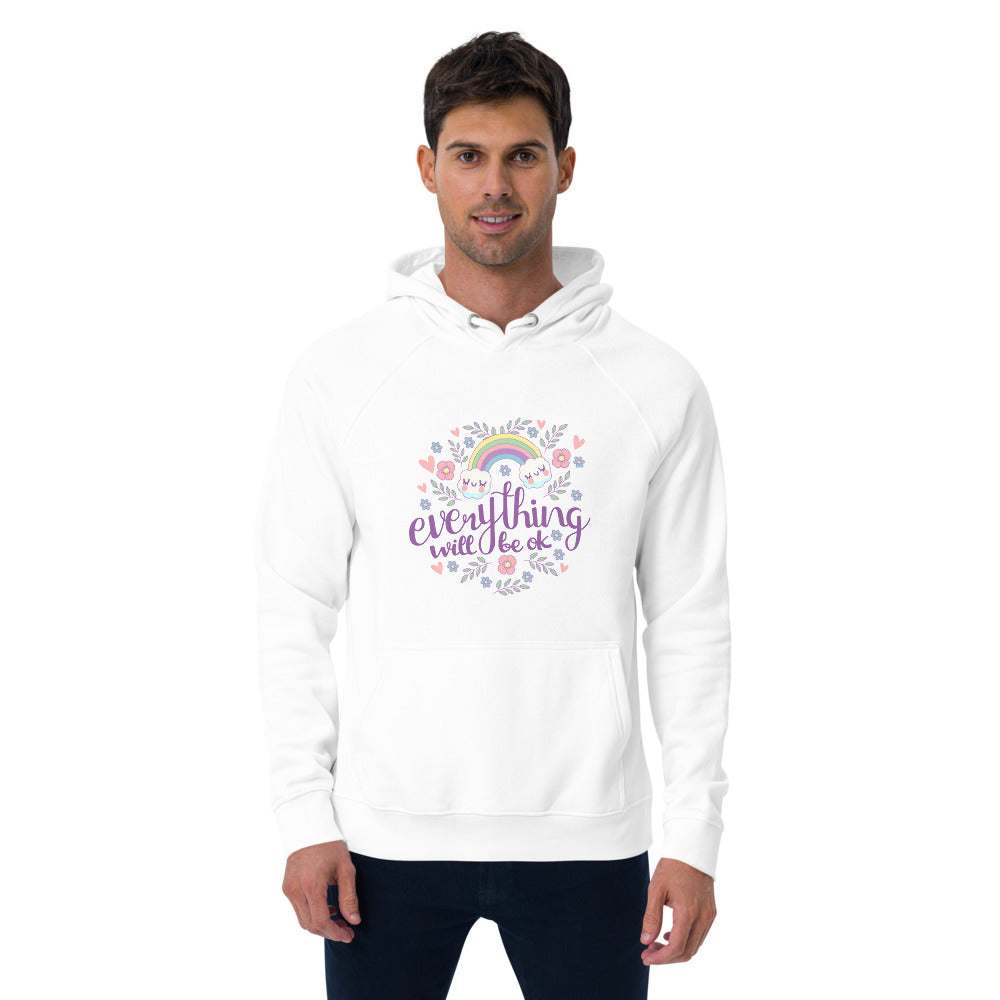 Rainbow - Everything will be ok | Unisex Eco Raglan Hoodie | SOL'S 03568