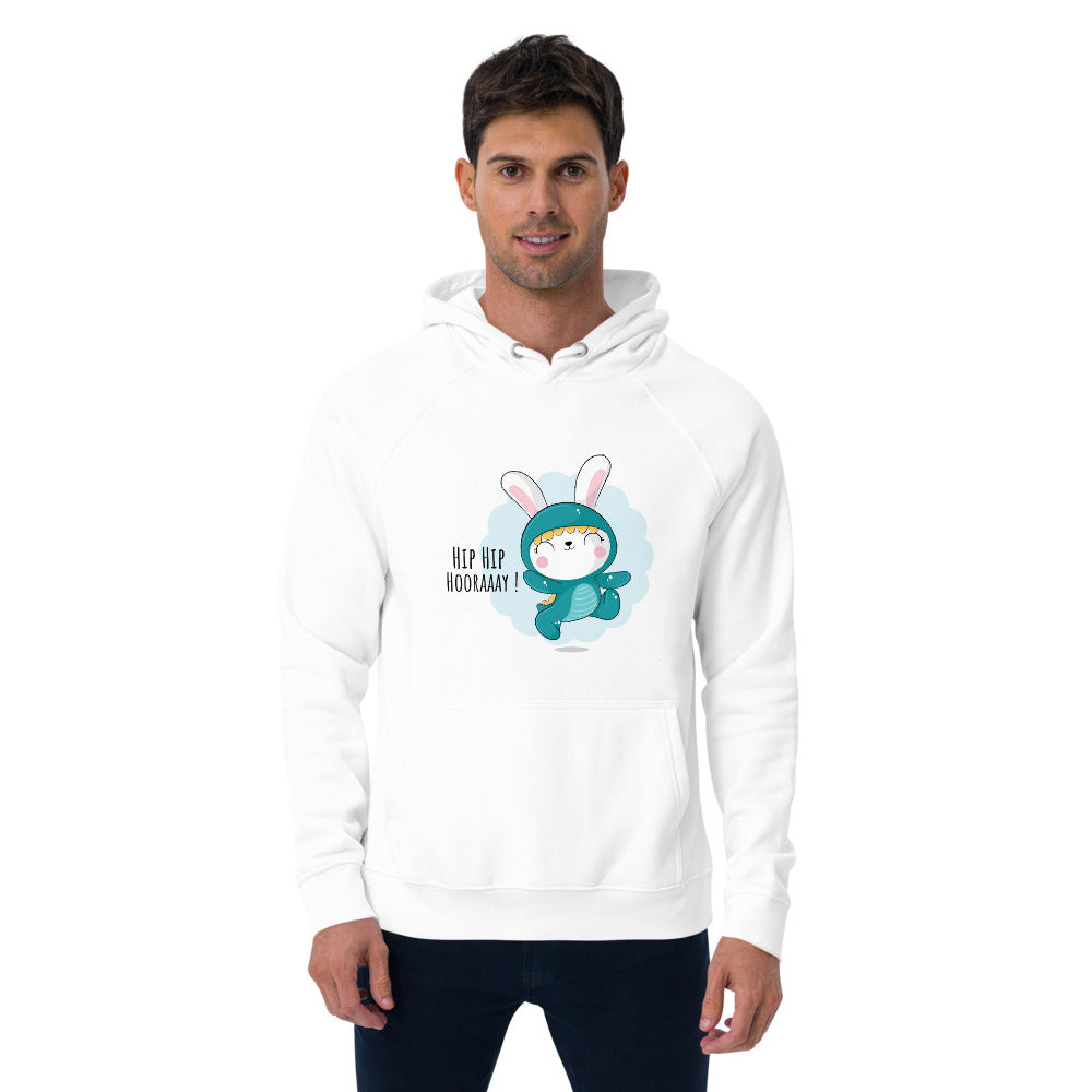 Green rabbit - HIP HIP HOORAAAY | Unisex Eco Raglan Hoodie | SOL'S 03568