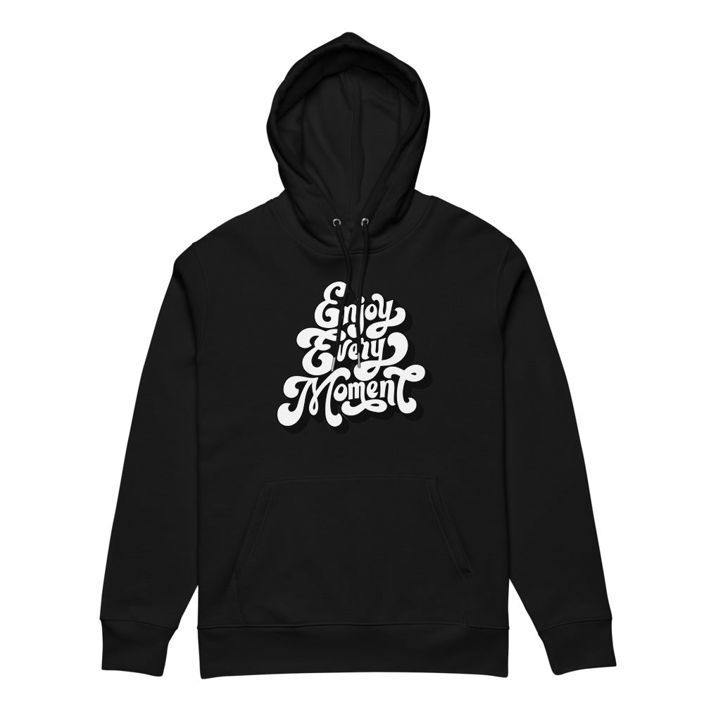 Enjoy every moments white | Unisex Essential Eco Cruiser 2.0 Hoodie | Stanley/Stella STSU177