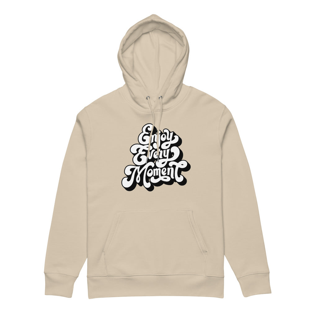 Enjoy every moments white | Unisex Essential Eco Cruiser 2.0 Hoodie | Stanley/Stella STSU177