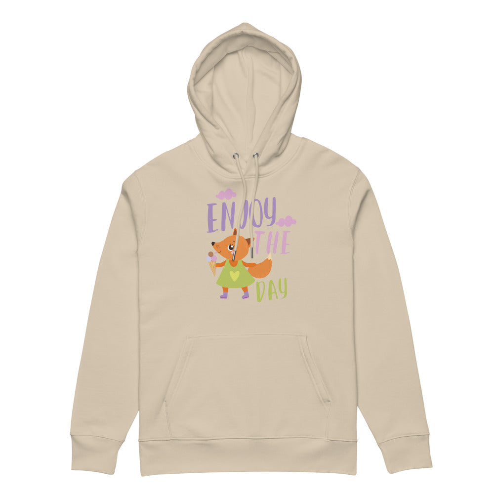 Orange fox - Ẹnoy the day | Unisex Essential Eco Cruiser 2.0 Hoodie | Stanley/Stella STSU177