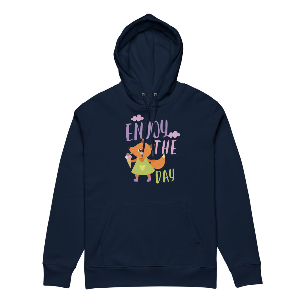 Orange fox - Ẹnoy the day | Unisex Essential Eco Cruiser 2.0 Hoodie | Stanley/Stella STSU177