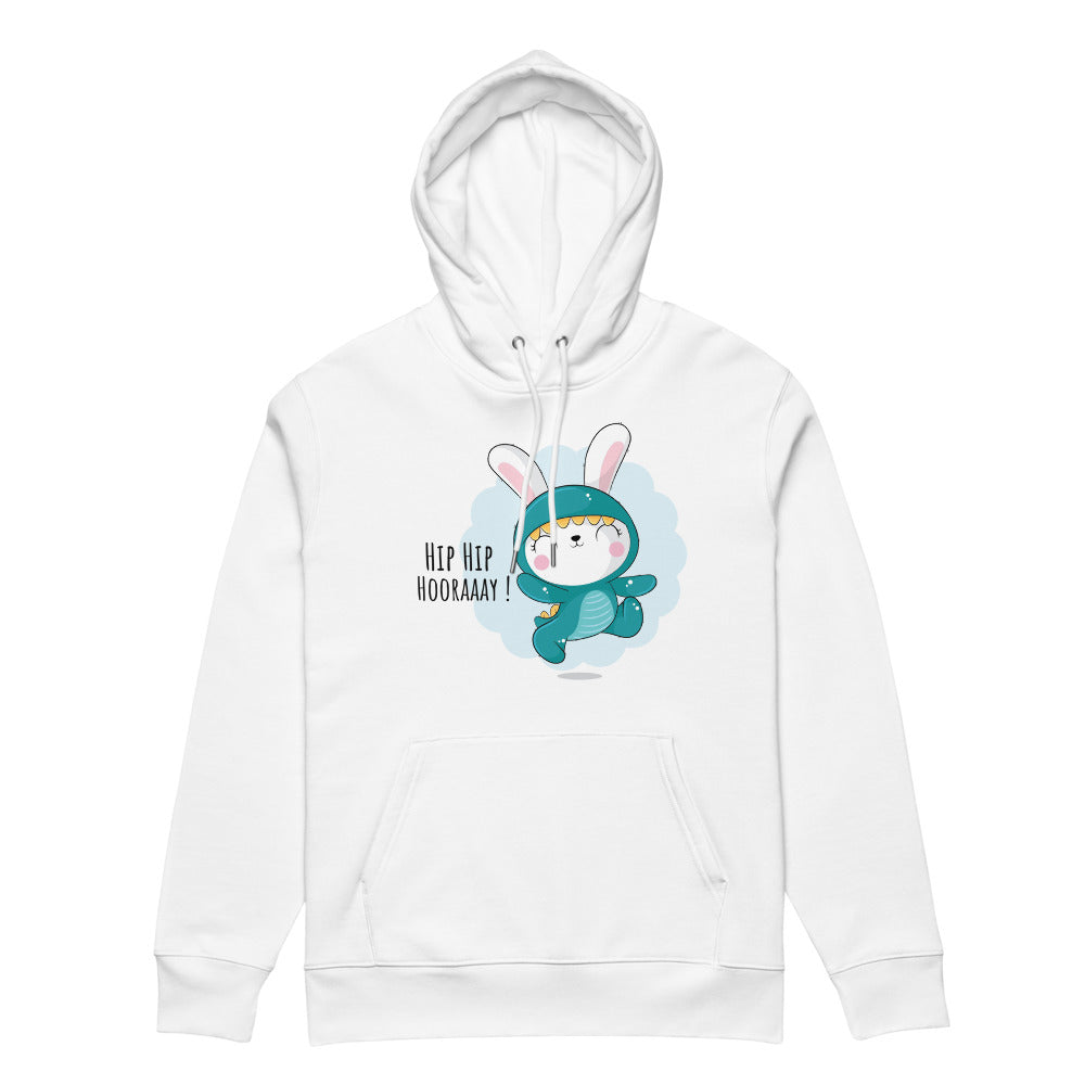 Green rabbit - HIP HIP HOORAAAY | Unisex Essential Eco Cruiser 2.0 Hoodie | Stanley/Stella STSU177