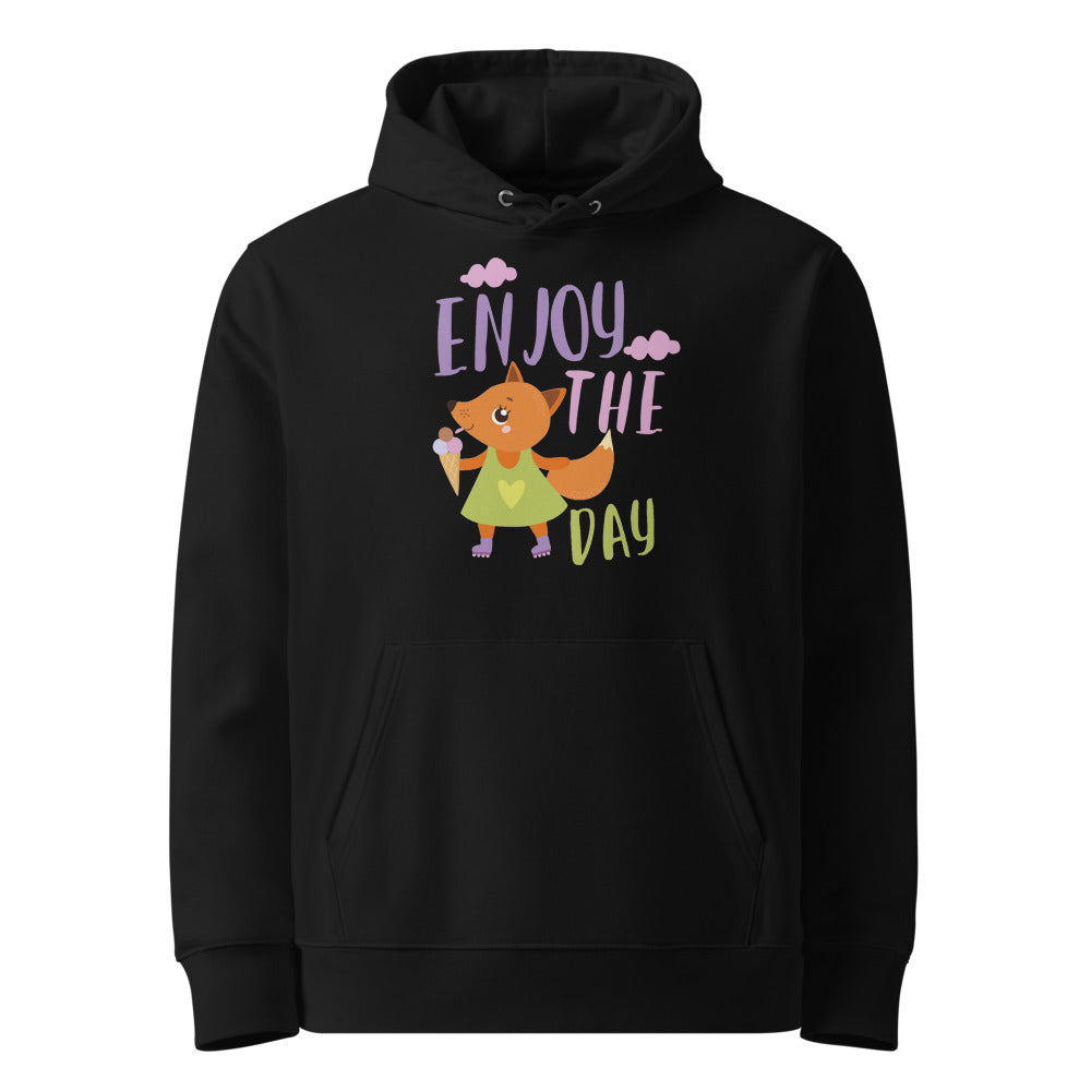 Orange fox - Ẹnoy the day | Unisex Essential Organic Cruiser 2.0 Hoodie | Stanley/Stella SASU003