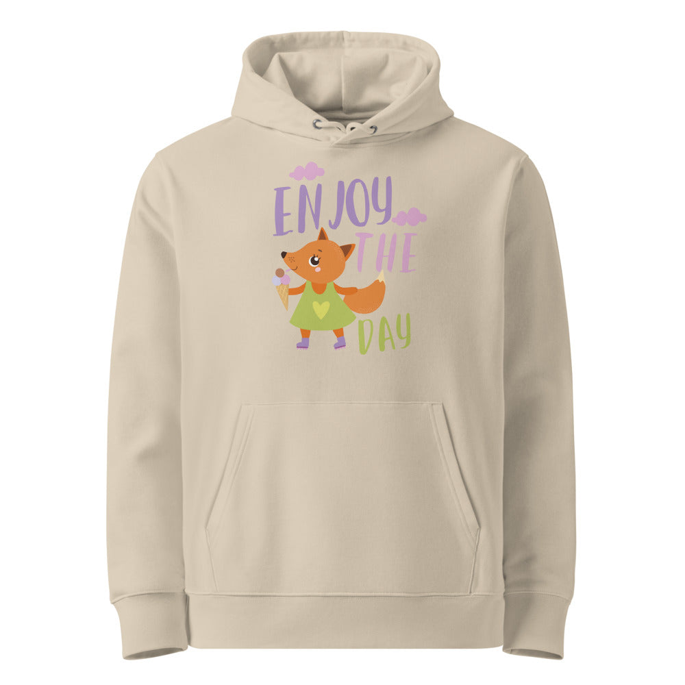 Orange fox - Ẹnoy the day | Unisex Essential Organic Cruiser 2.0 Hoodie | Stanley/Stella SASU003
