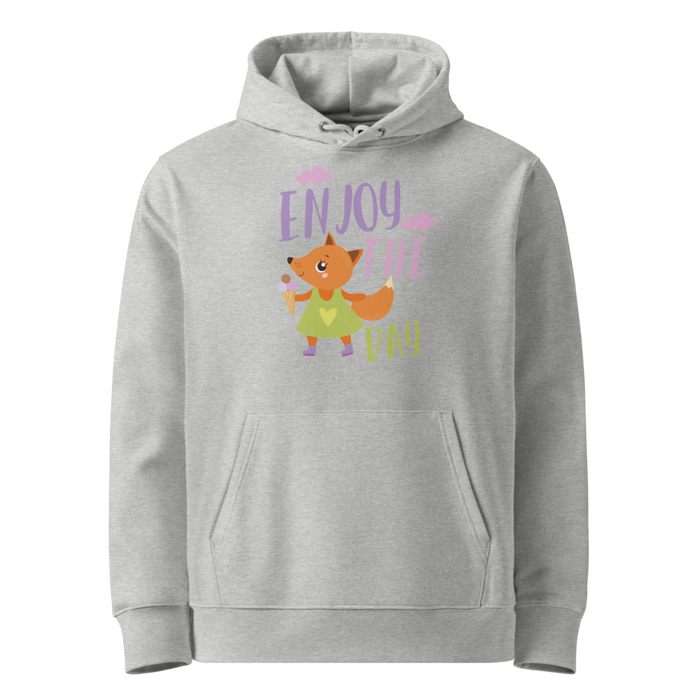 Orange fox - Ẹnoy the day | Unisex Essential Organic Cruiser 2.0 Hoodie | Stanley/Stella SASU003