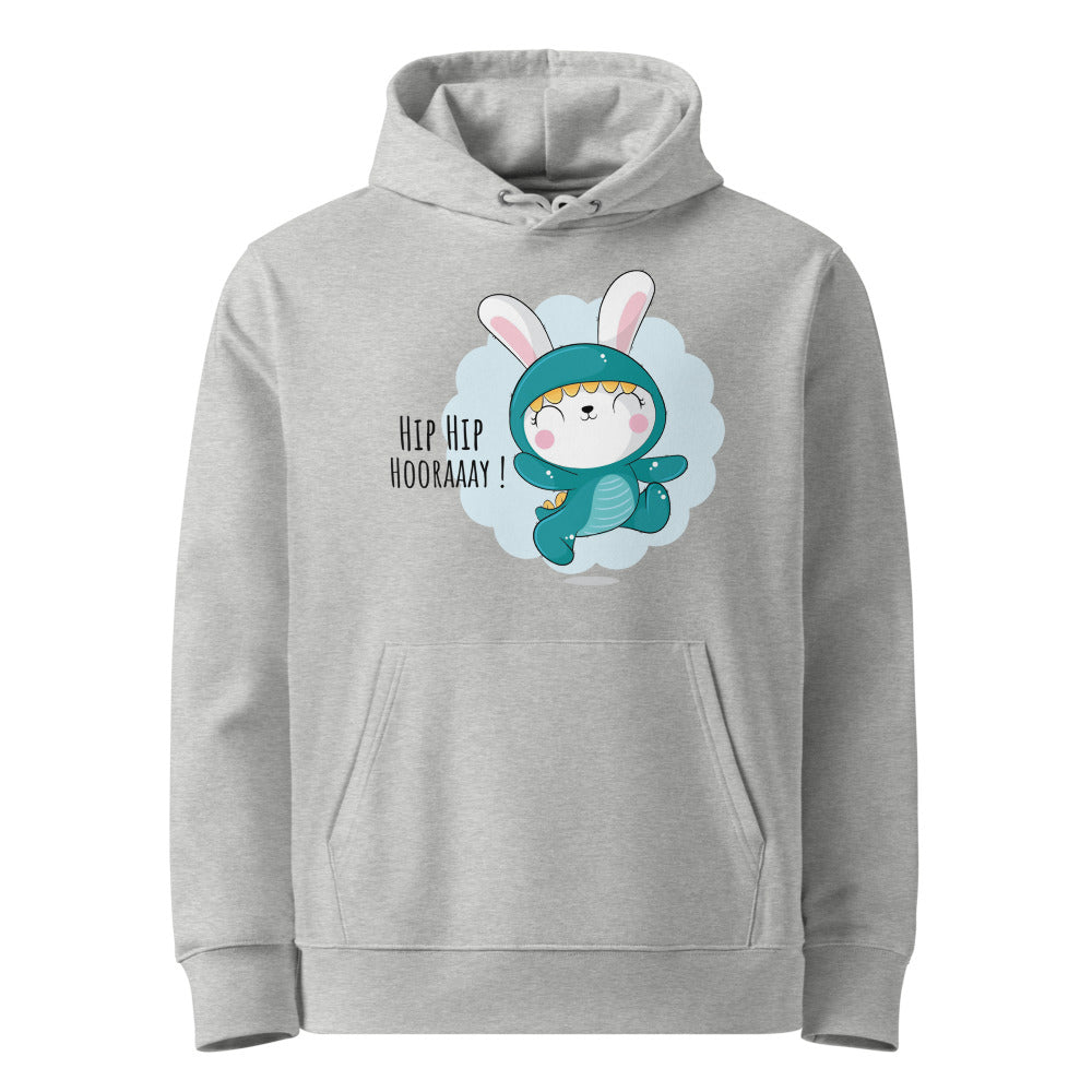 Green rabbit - HIP HIP HOORAAAY | Unisex Essential Organic Cruiser 2.0 Hoodie | Stanley/Stella SASU003