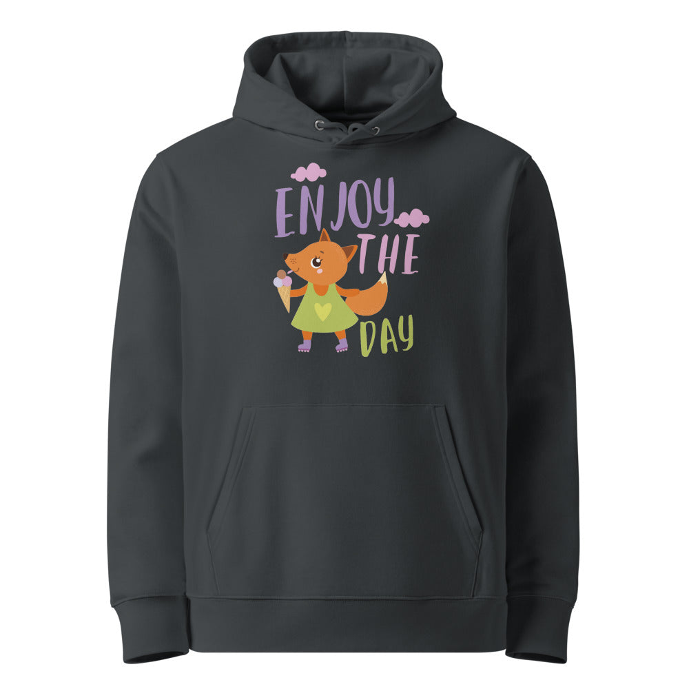 Orange fox - Ẹnoy the day | Unisex Essential Organic Cruiser 2.0 Hoodie | Stanley/Stella SASU003