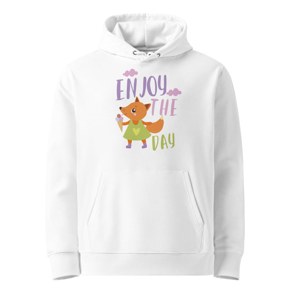 Orange fox - Ẹnoy the day | Unisex Essential Organic Cruiser 2.0 Hoodie | Stanley/Stella SASU003