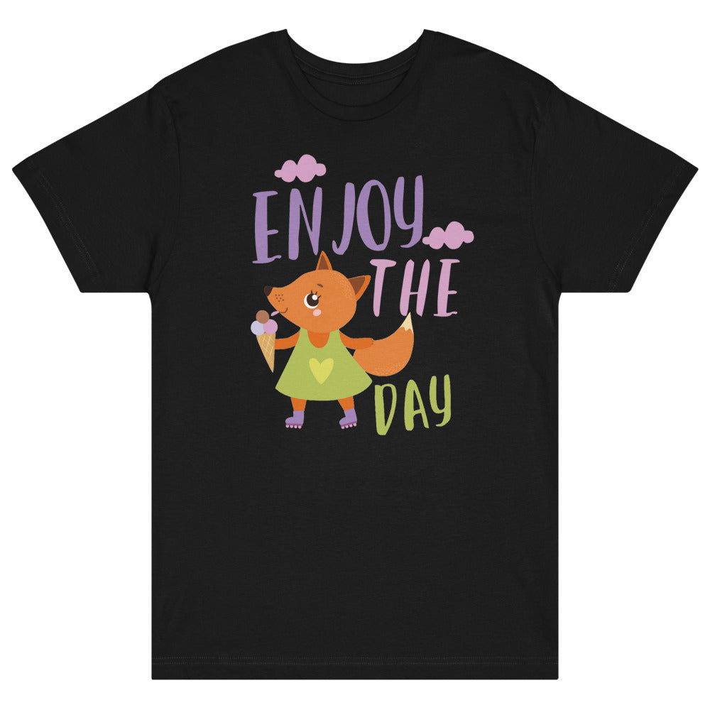 Orange fox - Ẹnoy the day | Unisex Fine Jersey Tee | LAT Apparel 6901