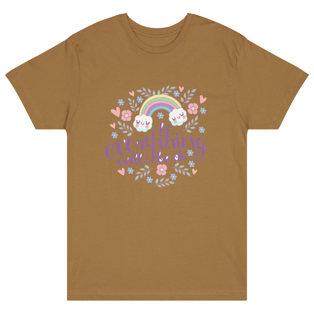 Rainbow - Everything will be ok | Unisex Fine Jersey Tee | LAT Apparel 6901