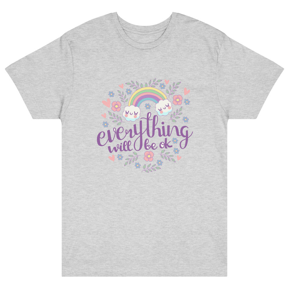 Rainbow - Everything will be ok | Unisex Fine Jersey Tee | LAT Apparel 6901