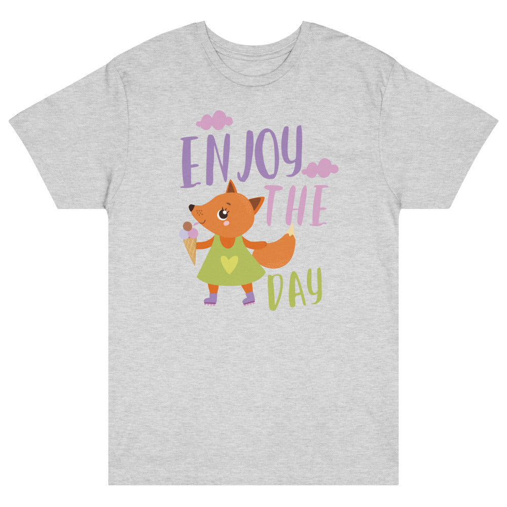 Orange fox - Ẹnoy the day | Unisex Fine Jersey Tee | LAT Apparel 6901