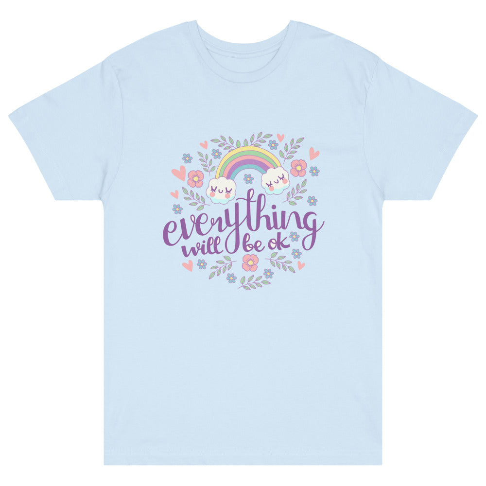 Rainbow - Everything will be ok | Unisex Fine Jersey Tee | LAT Apparel 6901
