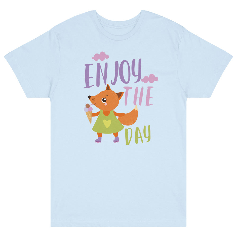 Orange fox - Ẹnoy the day | Unisex Fine Jersey Tee | LAT Apparel 6901