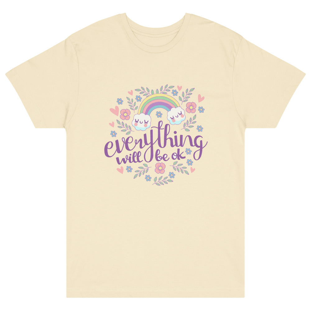 Rainbow - Everything will be ok | Unisex Fine Jersey Tee | LAT Apparel 6901