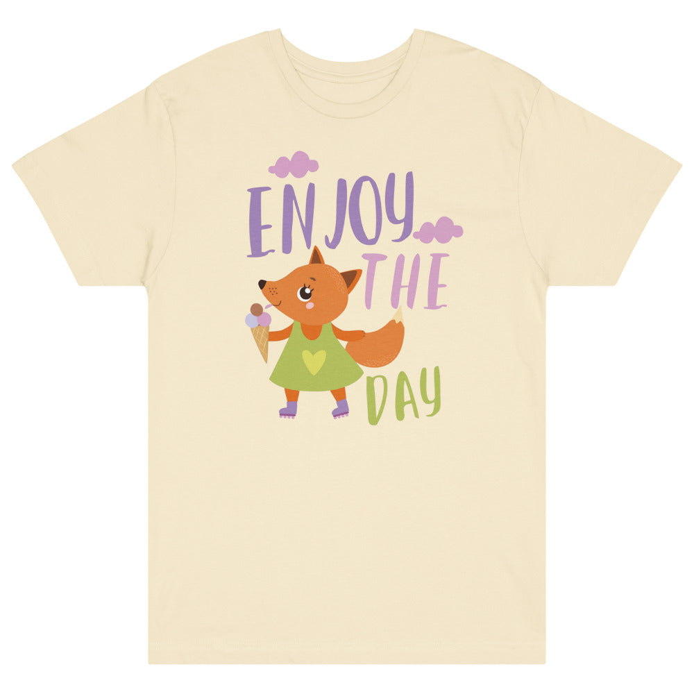 Orange fox - Ẹnoy the day | Unisex Fine Jersey Tee | LAT Apparel 6901
