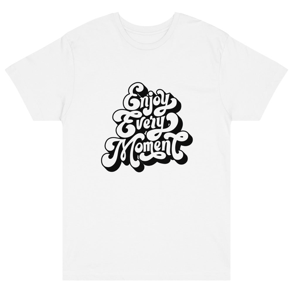 Enjoy every moments white | Unisex Fine Jersey Tee | LAT Apparel 6901