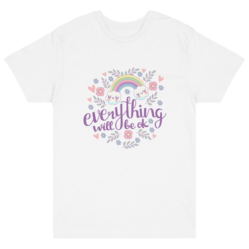 Rainbow - Everything will be ok | Unisex Fine Jersey Tee | LAT Apparel 6901