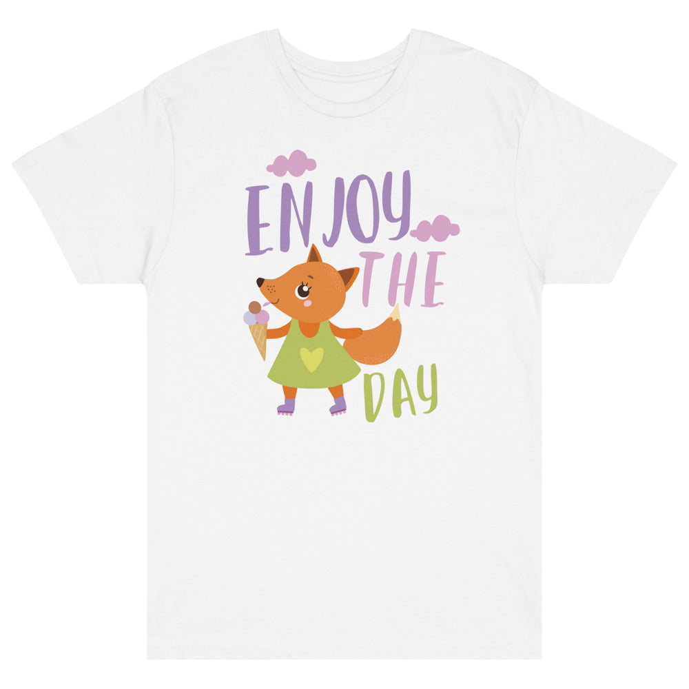 Orange fox - Ẹnoy the day | Unisex Fine Jersey Tee | LAT Apparel 6901