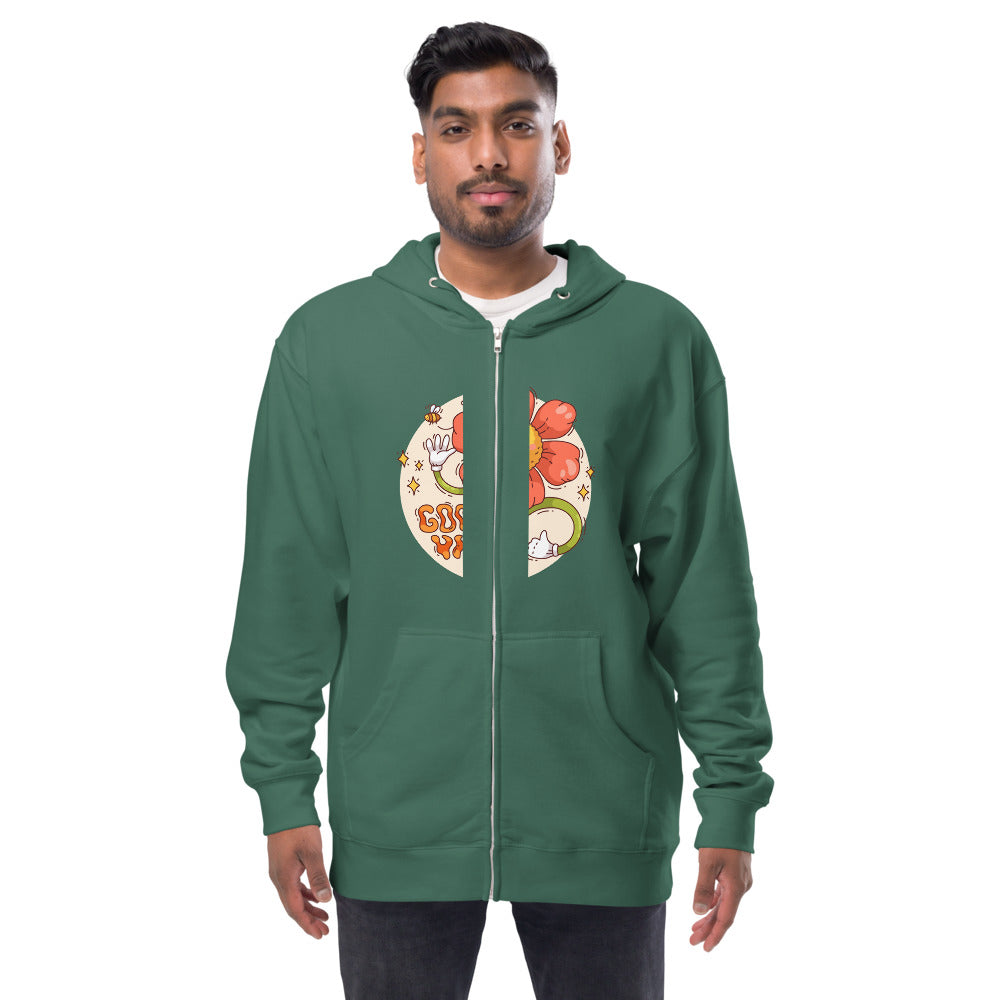 Good vides | Unisex Fleece Zip Up Hoodie | Independent Trading Co. SS4500Z