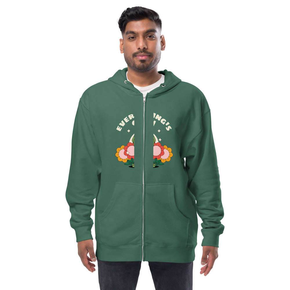 Everything's okay | Unisex Fleece Zip Up Hoodie | Independent Trading Co. SS4500Z