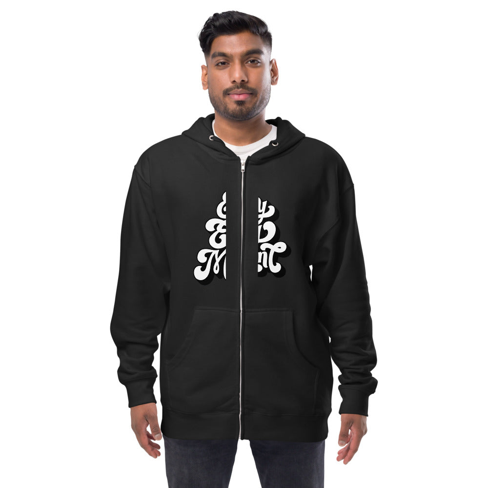 Enjoy every moments white | Unisex Fleece Zip Up Hoodie | Independent Trading Co. SS4500Z
