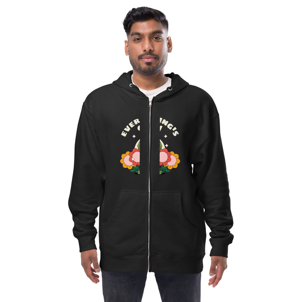 Everything's okay | Unisex Fleece Zip Up Hoodie | Independent Trading Co. SS4500Z