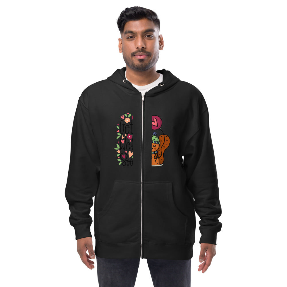 Get well soon | Unisex Fleece Zip Up Hoodie | Independent Trading Co. SS4500Z