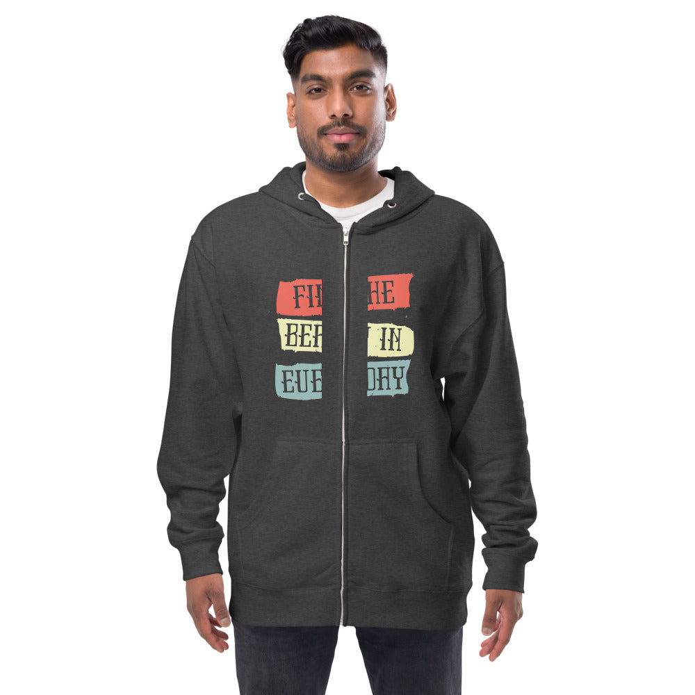 Find the beauty in every day | Unisex Fleece Zip Up Hoodie | Independent Trading Co. SS4500Z