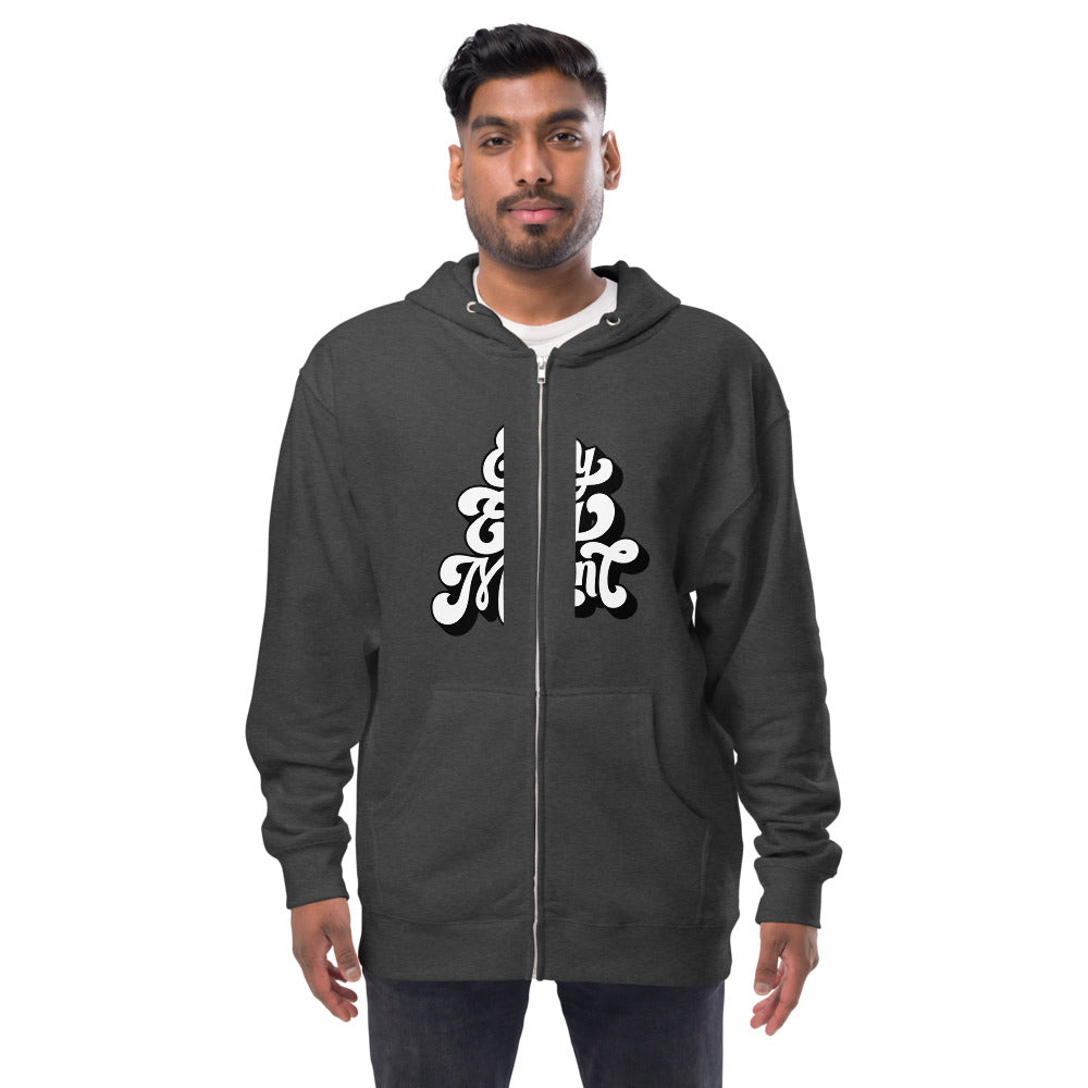 Enjoy every moments white | Unisex Fleece Zip Up Hoodie | Independent Trading Co. SS4500Z