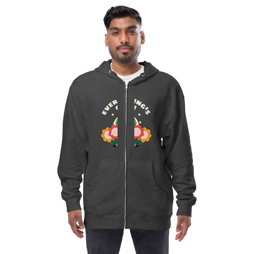 Everything's okay | Unisex Fleece Zip Up Hoodie | Independent Trading Co. SS4500Z