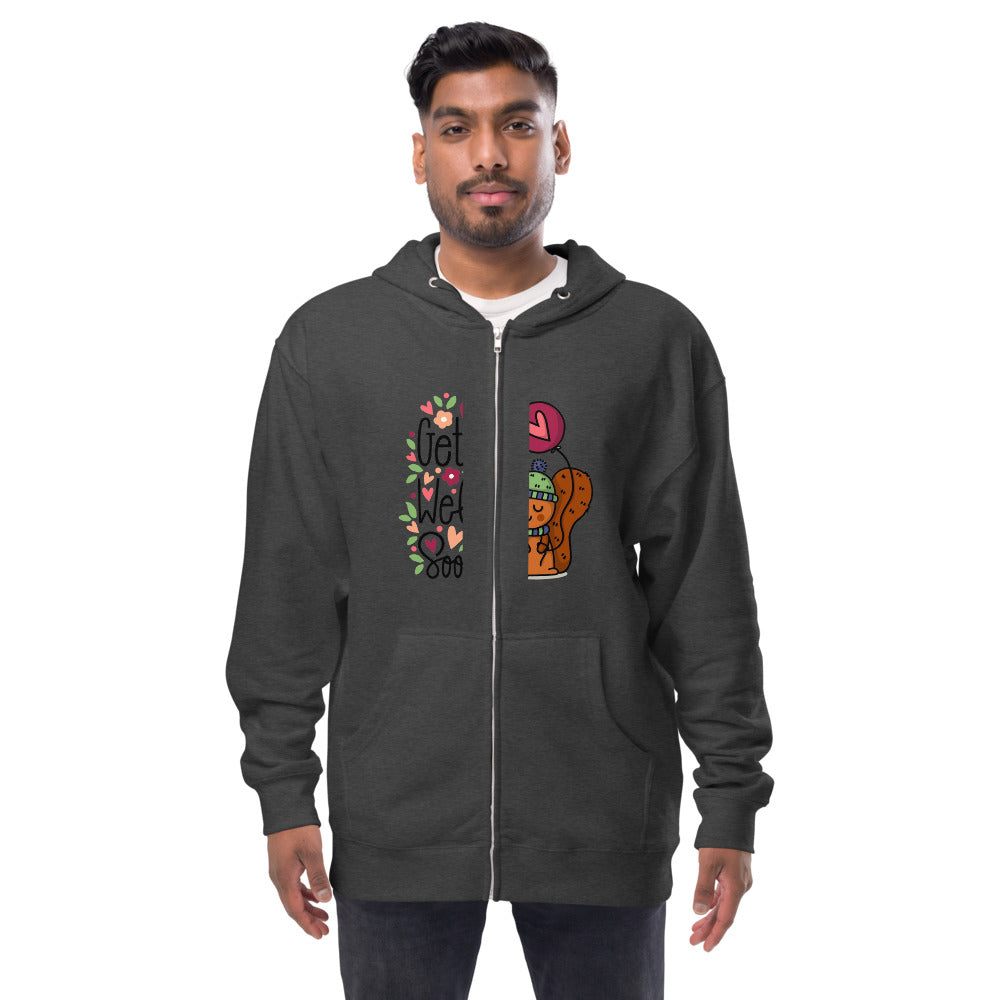 Get well soon | Unisex Fleece Zip Up Hoodie | Independent Trading Co. SS4500Z